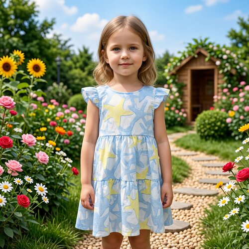 ABCkids童装女童中小童夏款商场同款针织棉正品连衣裙F521216242