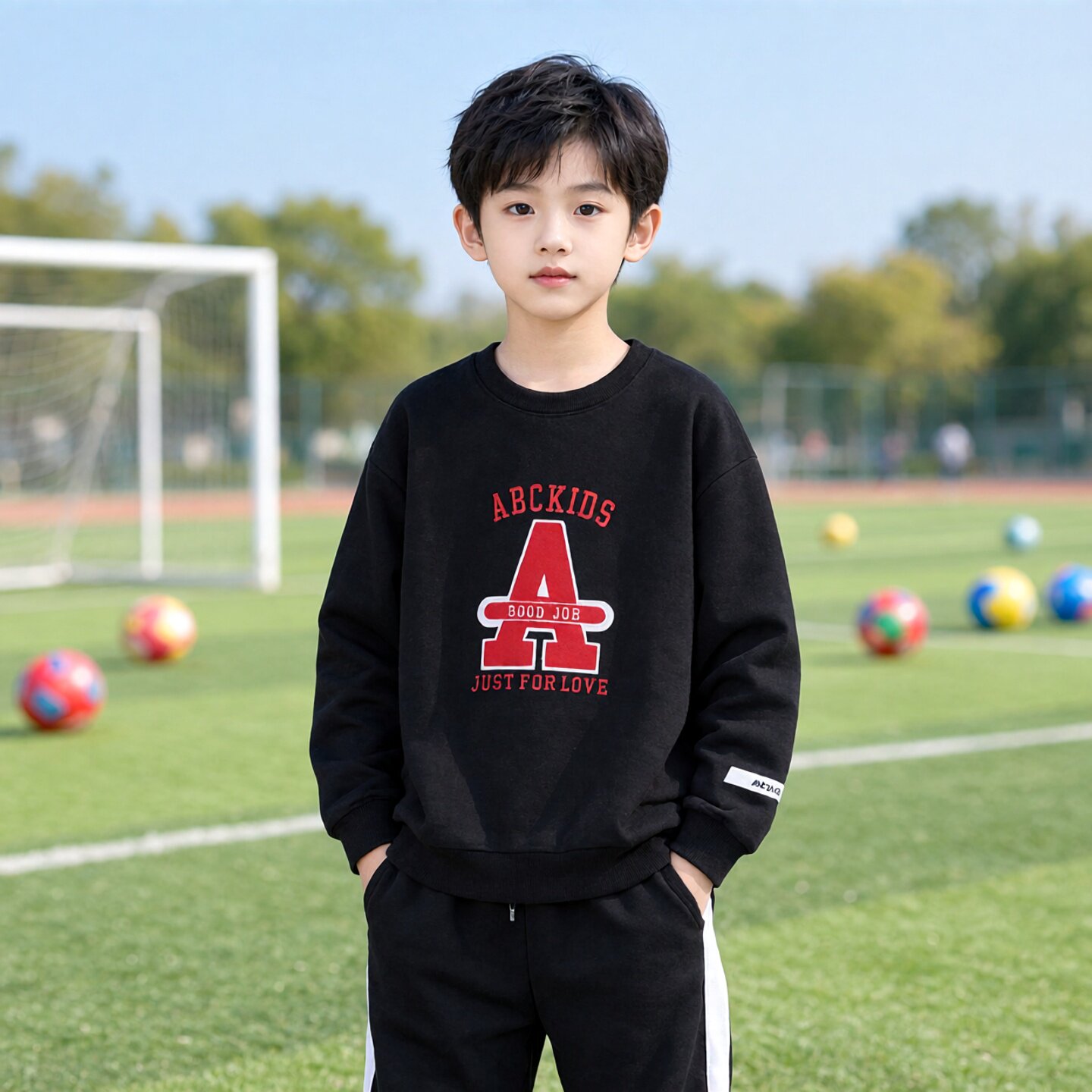 abckids童装春秋款商场同款圆领卡通套头时尚卫衣潮 F332305161图片