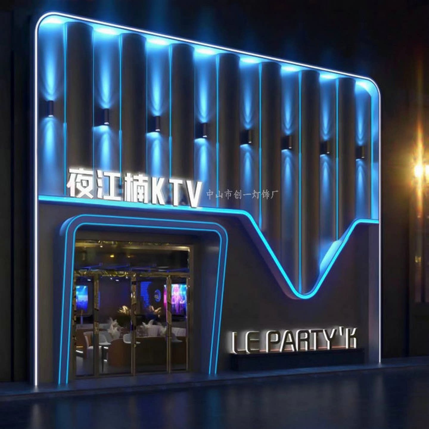 户外防水上下聚光七彩壁灯洗墙灯露台酒店商铺门柱别墅外墙壁射灯
