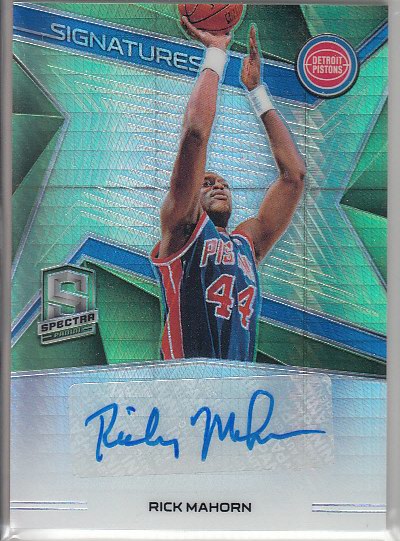 NBA球星卡 Panini 活塞队传奇 里克 马洪 签名 亲笔签字卡限49