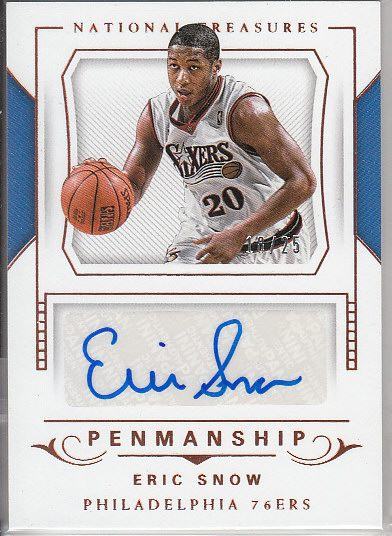 nba球星卡 panini 76人队传奇 斯诺 签名 国宝亲笔签字卡限25