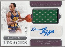 NBA球星卡 Panini 爵士队传奇 格里菲兹 签名 球衣亲笔签字卡国宝