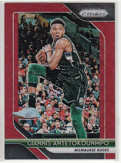 nba球星卡 panini prizm 雄鹿队 字母哥 波纹红折折射 阿德托昆博