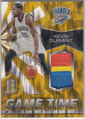 NBA球星卡 Panini 杜兰特 球衣patch金折限10尾编 雷霆队 帕尼尼