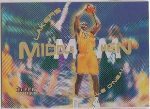 湖人队 折射特卡 2000 Fleer NBA球星卡 奥尼尔 经典 MJ卡世界