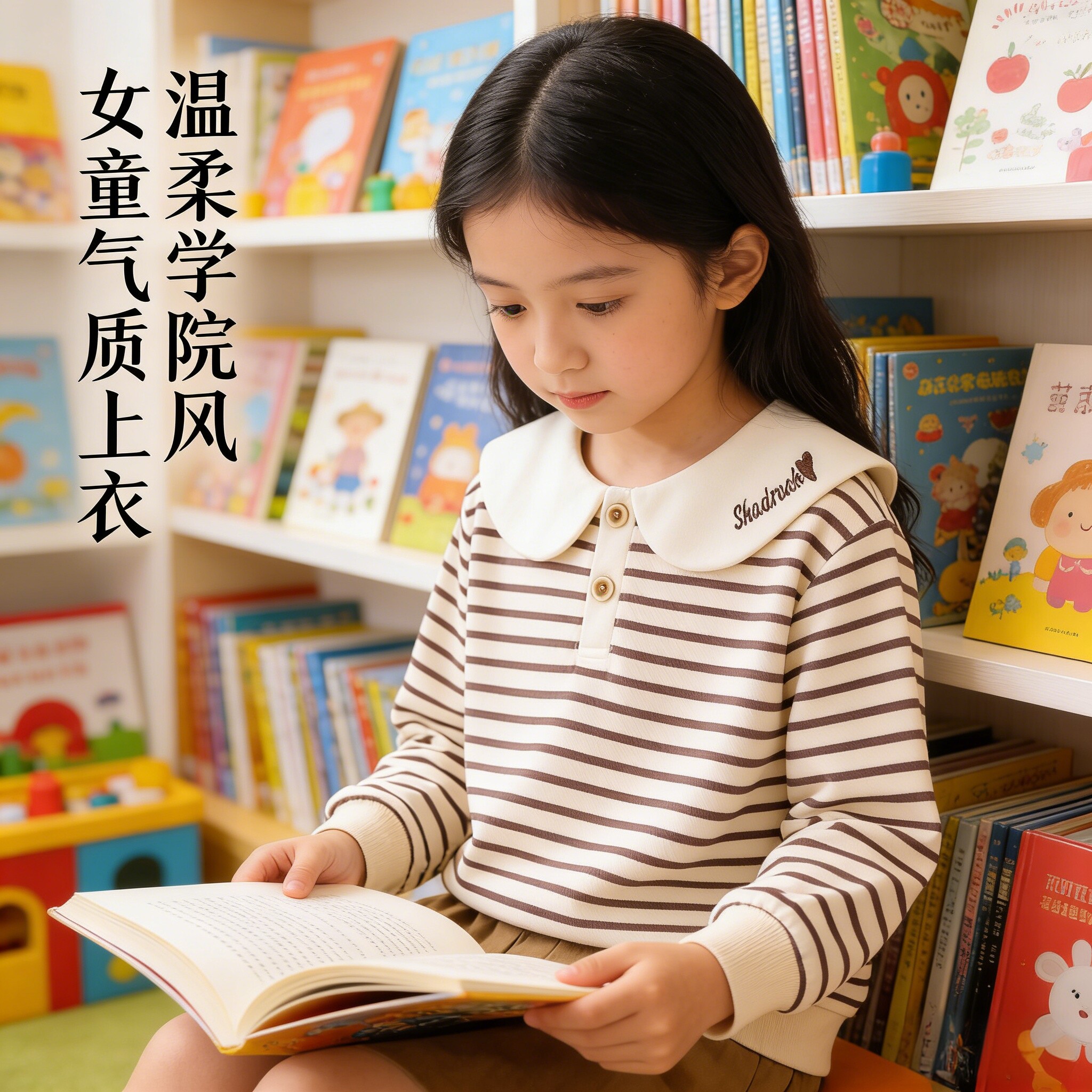 童装春秋季女童卫衣装中大童长袖卫衣/绒衫