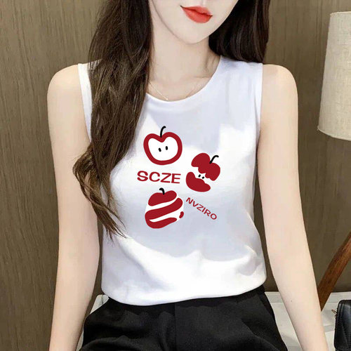 工字背心女夏季外穿螺纹无袖上衣