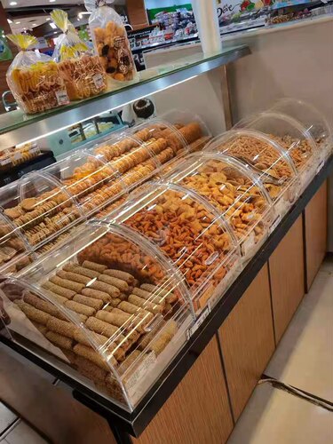 面粉盒堆头透明盒超市堆头箱子糖果柜超市食品箱散货架厂家直销