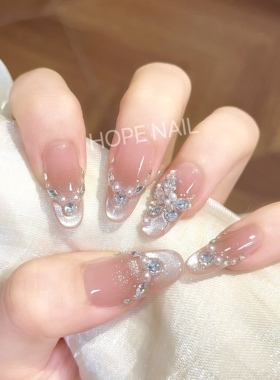 【银河蝶舞】千金风满钻爆闪蝴蝶猫眼手工穿戴甲轻奢高级美甲贴片