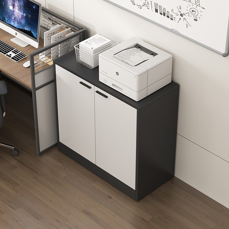 办公室矮柜储物柜档案办公资料收纳柜木质文件柜置物员工茶水柜子