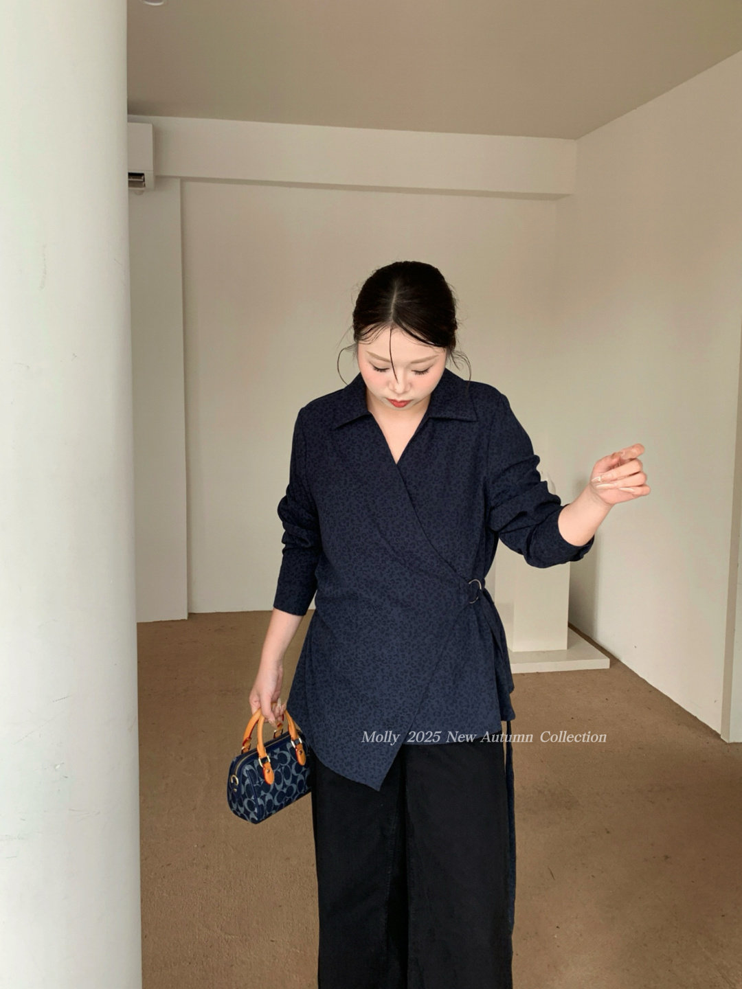 茉莉家9268#豹纹衬衣 酒红 藏蓝 卡其色 12码