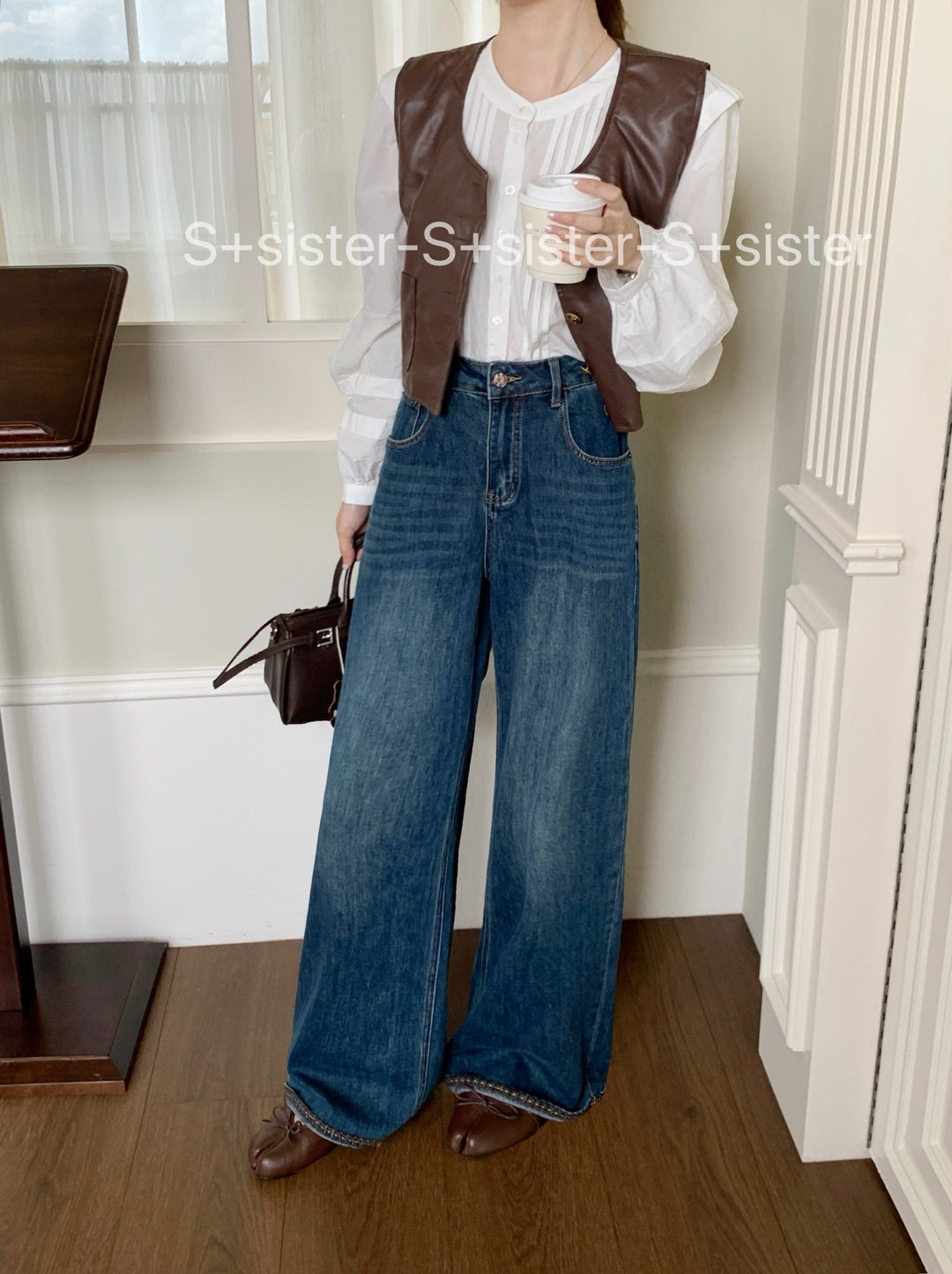 S+sister家19165#牛仔裤 怀旧蓝 30-40图片