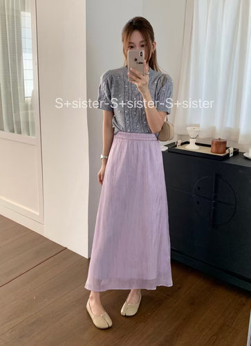 S+sister家19912#网纱裙子 香槟色 灰色 深咖 杏色 紫色  均码