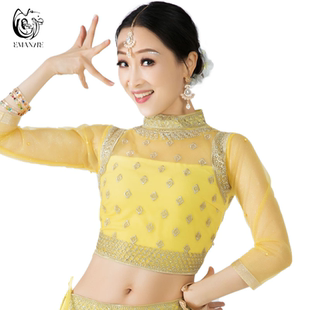 印度服饰女手工烫钻精品刺绣高立领小上衣异域风情气质款依曼之舞