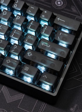PC键帽像素风雾透键帽透明正刻透光磁轴游戏机械键盘通用PAYSON