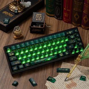 哈利波特斯莱特林键帽PC透光PBT热升华双拼键帽磁轴键帽机械键盘