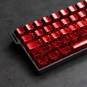 冰霜键帽金属质感侧刻透光原厂高度键帽磁轴机械键盘wooting60