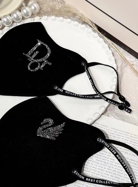 明星同款秋冬钻天鹅小Dor空气棉防寒保暖立体口罩可调节可水洗