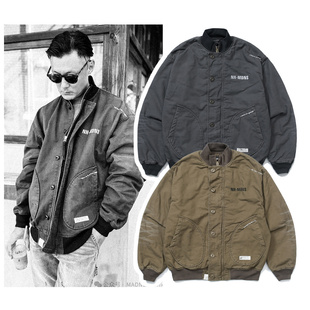 现货 日式男士余文乐同款日产做旧甲板服夹克 保暖工装棉衣外套