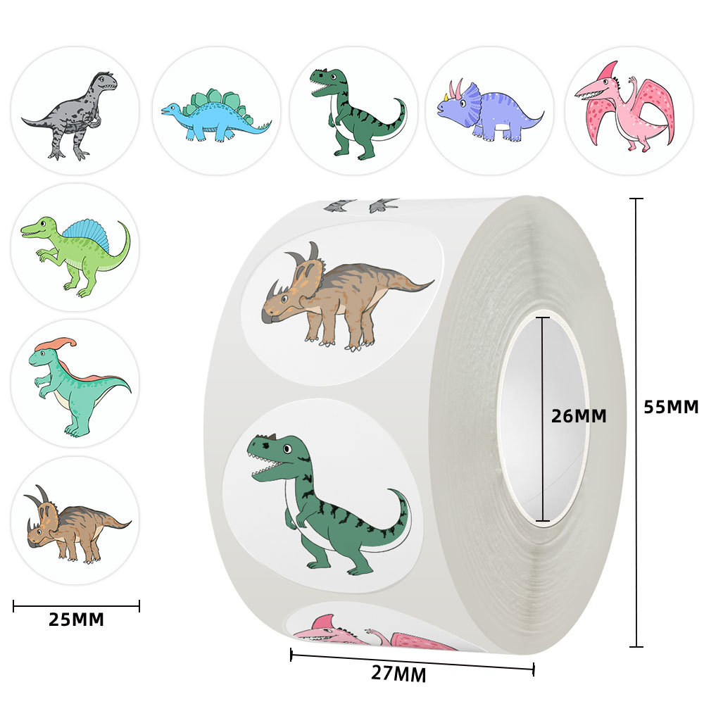 1000贴卡通可爱恐龙卷卷贴霸王龙个性涂鸦奖励儿童装饰创意贴画,文具电教/文化用品/商务用品,贴纸/立体贴纸,淘宝优惠券,粉丝福利购,淘宝优惠卷