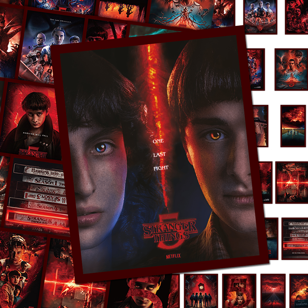 102张怪奇物语贴纸热门美剧周边海报高清氛围感贴画diy桌面手机壳