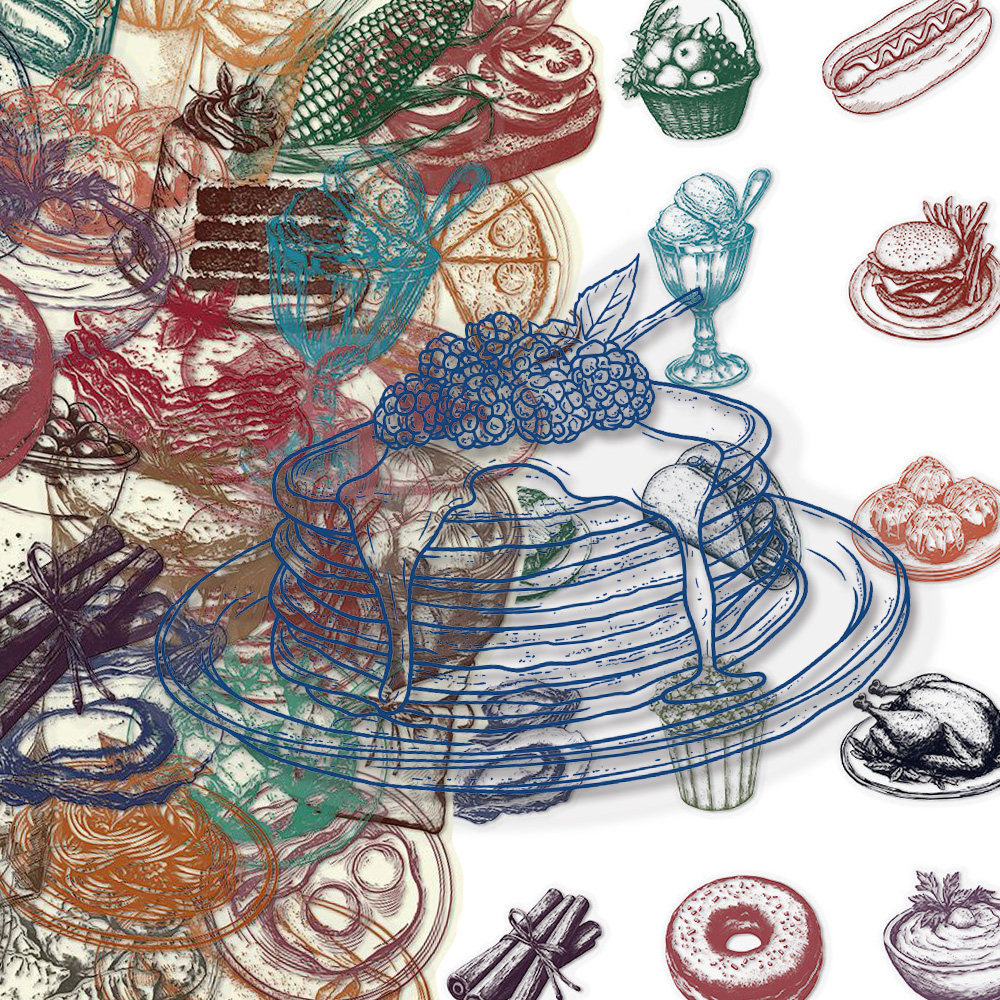 100张线条食物PET贴纸ins风甜品美食彩绘涂鸦装饰贴画diy手账桌面,玩具/童车/益智/积木/模型,贴纸,淘宝优惠券,粉丝福利购,淘宝优惠卷