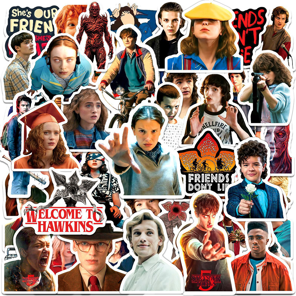 120张怪奇物语贴纸热门美剧精美高颜值人物周边电脑笔记本贴画,玩具/童车/益智/积木/模型,贴纸,淘宝优惠券,粉丝福利购,淘宝优惠卷