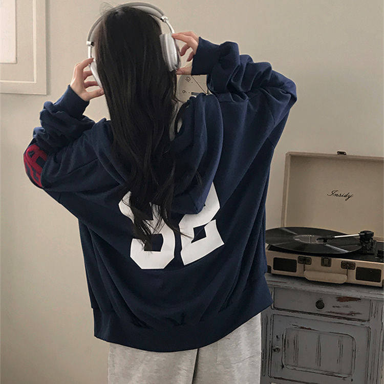 时尚起义韩国甜美2025秋92连帽插口袋双向拉链宽松外套cs25090410