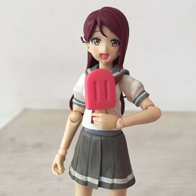 冰棍模型 适配shf机娘改件figma6寸1/12兵人可动素体散货场景配件