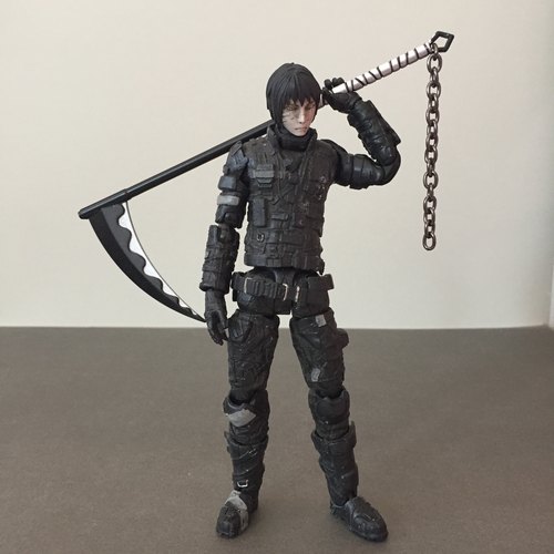 1/12镰刀武器 适配shf机娘改件figma配件30ms6寸兵人可动素体模型