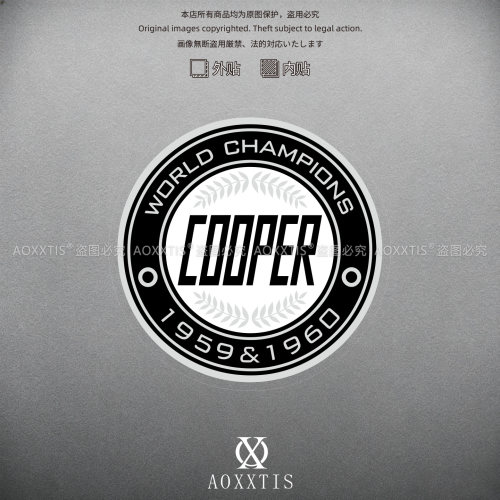 适用于宝马mini复古车窗贴纸cooper前挡风玻璃静电贴个性装饰车贴
