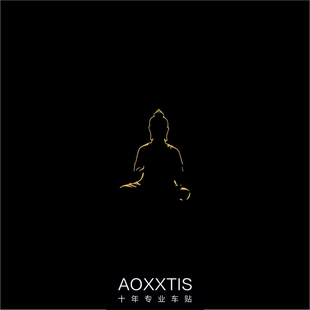 佛系文化车贴平安汽车车身后挡风玻璃遮挡划痕防水反光车贴纸