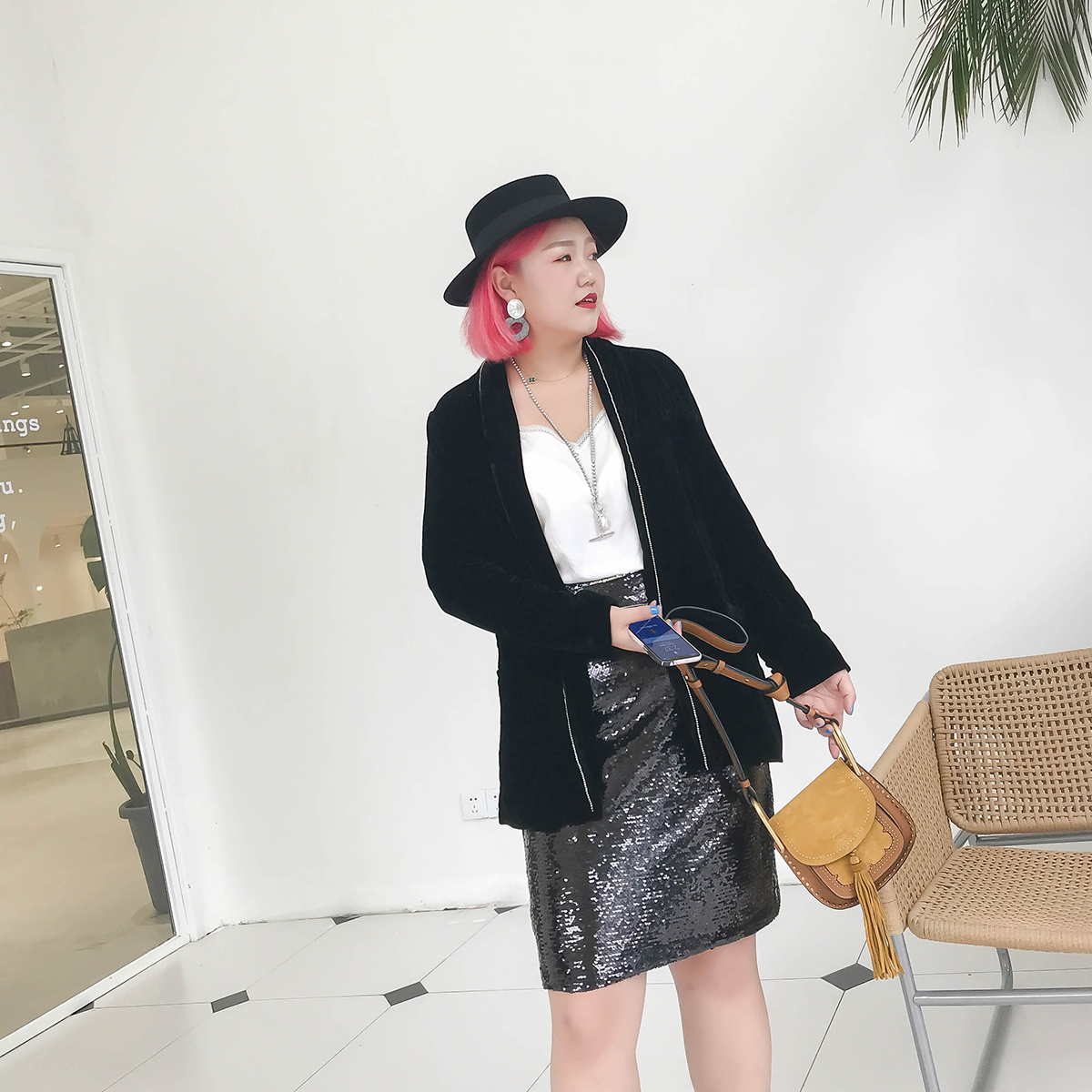 LADY PLUS´óÂëÅÖmmË¿ÈÞÎ÷·þÍâÌ×ÇïÌì·þװпîÅ®´º×°2018Î÷×°Å®×°