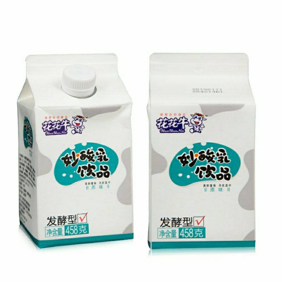 花花牛妙酸乳一品乳4盒12盒装每盒458克屋顶包酸保质期6个月