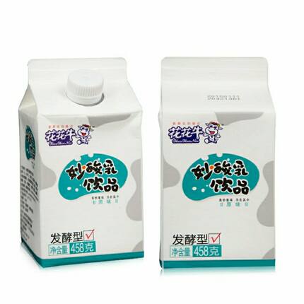 花花牛妙酸乳一品乳4盒12盒装每盒458克屋顶包酸保质期6个月