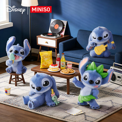 新品 MINISO迪士尼史迪奇陪在你身边系列盲盒潮玩手办史迪仔摆件
