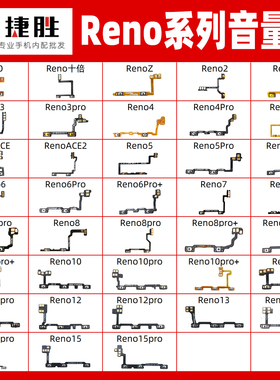 适用OPPO Reno 系列 2 3 4 5 6 7 8 9 10 11 Pro se k z 音量排线