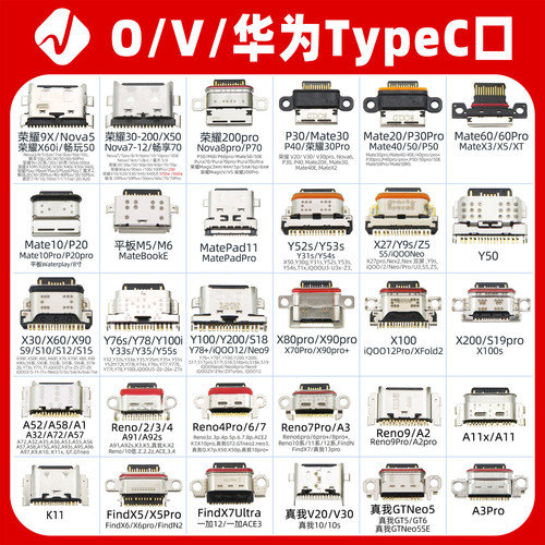 适用OV华系列TypeC尾插口