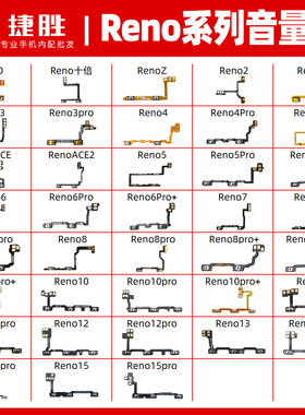 适用OPPO Reno 系列 2 3 4 5 6 7 8 9 10 11 Pro se k z 音量排线