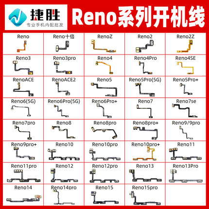 适用OPPO Reno系列 2 3 4 5 6 7 8 9 10 11 Pro se k z 开机排线