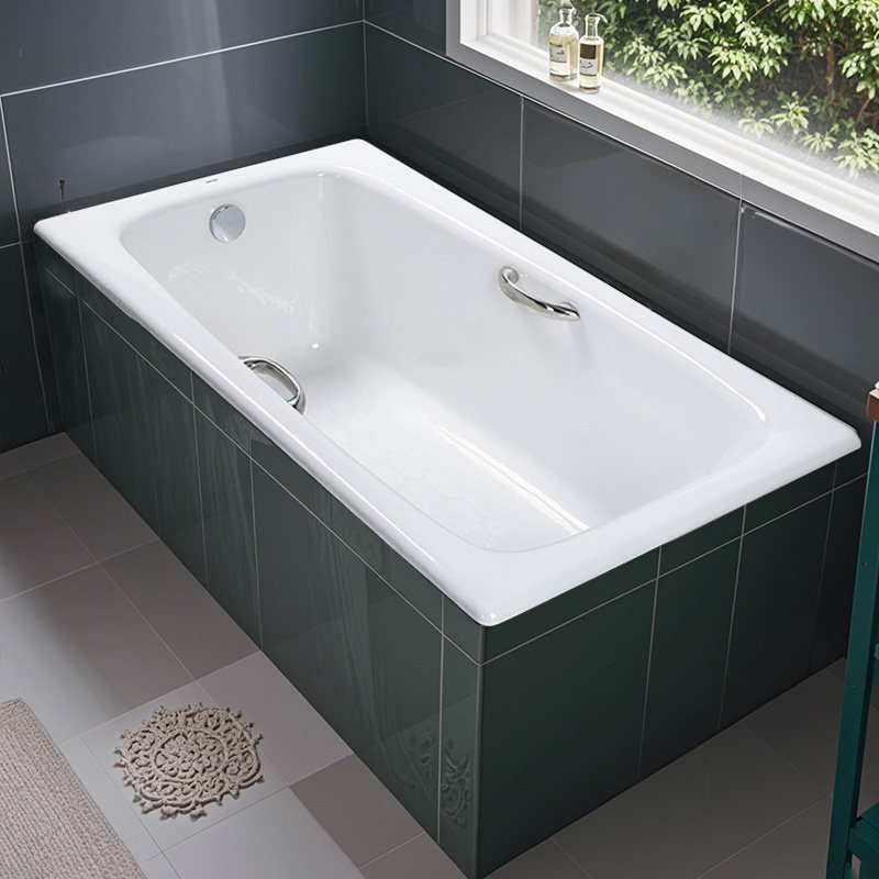 TOTO铸铁浴缸FBY1400P 小户型家用嵌入式1.4米成人泡澡盆搪瓷浴缸
