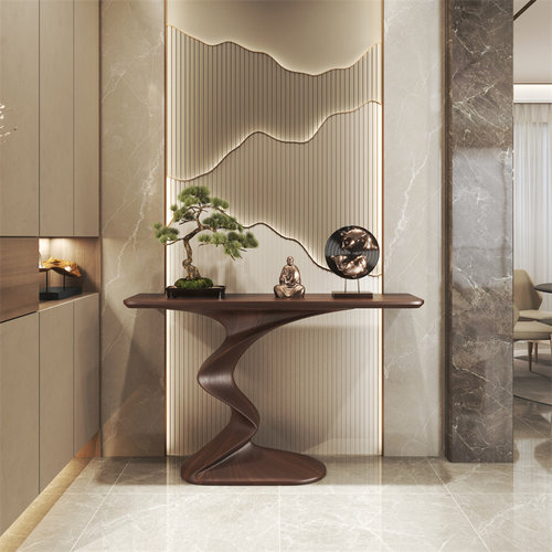 金奖实木玄关台新中式