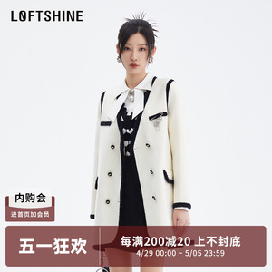 LOFTSHINE珞炫绵羊毛毛呢大衣