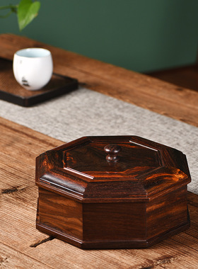 大红酸枝干果盒红木果盘实木质新中式糖果瓜子零食盒客厅茶几摆件
