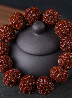 至善工艺正宗机刷包浆玉化金刚菩提子手串佛珠手链流行男女文玩