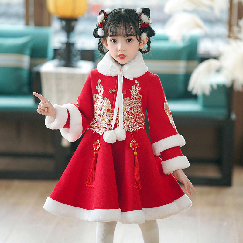 女童旗袍汉服古风连衣裙