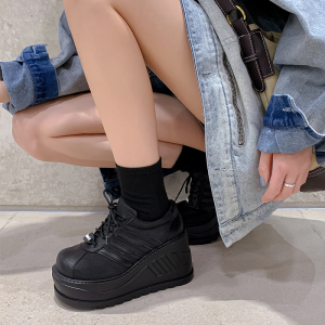 爱格琳Demonia厚底小皮鞋女欧美朋克ins哥特松糕鞋复古jk制服单鞋