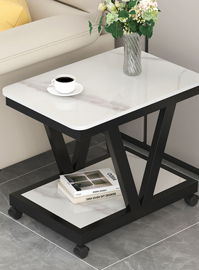 轻奢岩板沙发边几边柜侧边柜角几客厅网红小桌子小茶几迷你可移动
