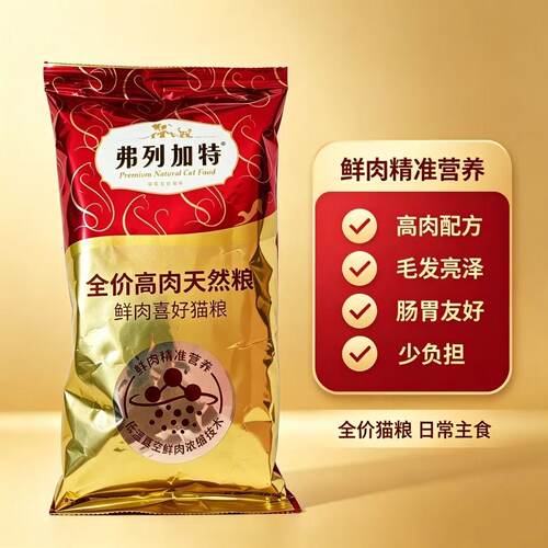 弗列加特全价高肉天然猫粮2kg
