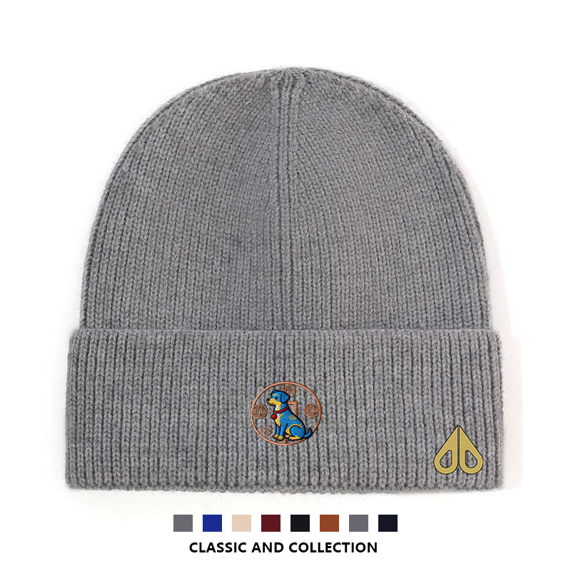 剪刀四季MOOSE时尚休闲百搭针织帽男女款狗年限定保暖毛线帽冷帽